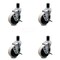 Service Caster 4 Inch Thermoplastic Wheel 1-3/4 Inch Expanding Stem Caster with Brakes, 4PK SCC-EX05S410-TPRS-SLB-134-4 - alternate 3